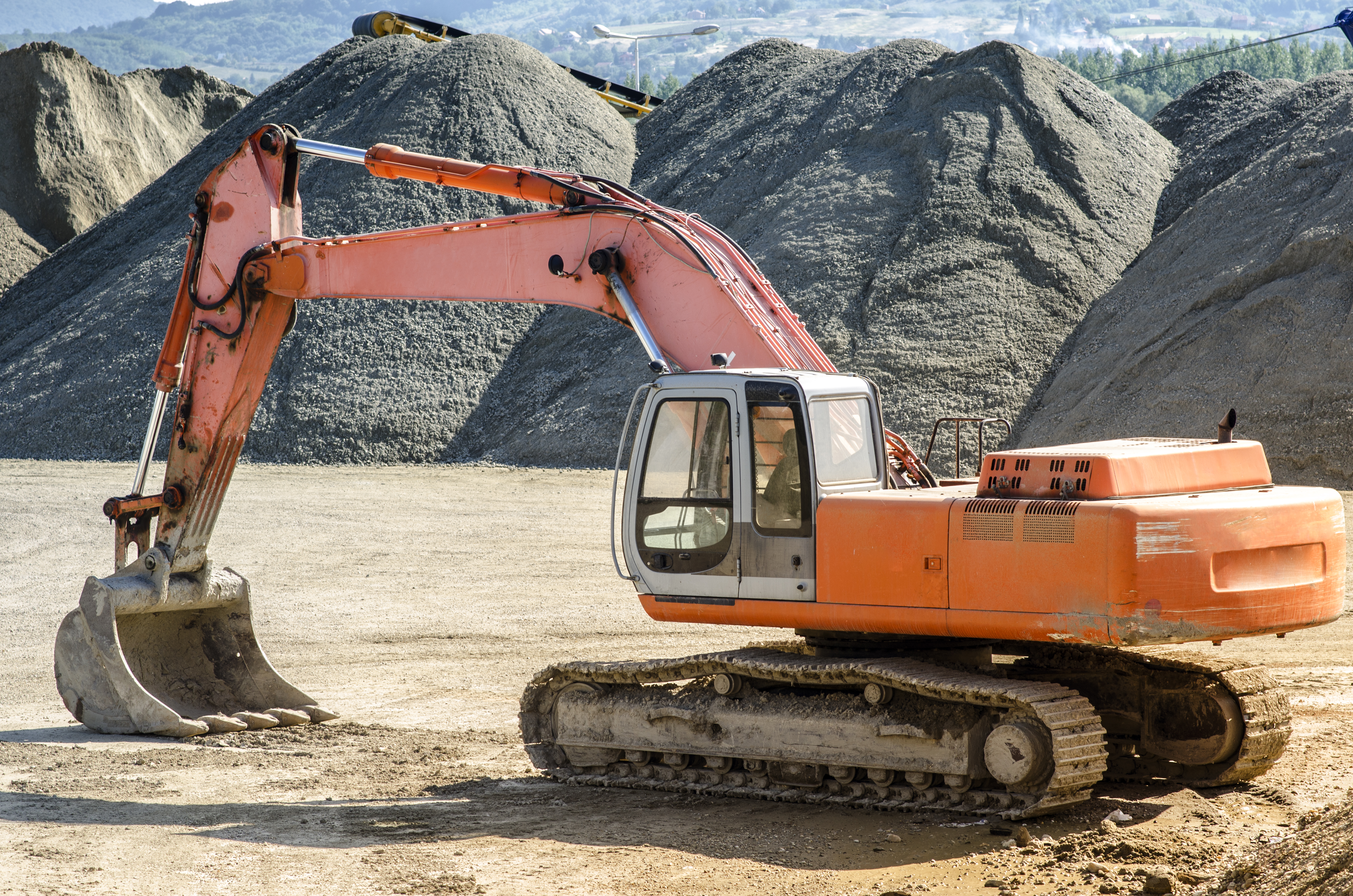 Construction Materials stocked in Yard